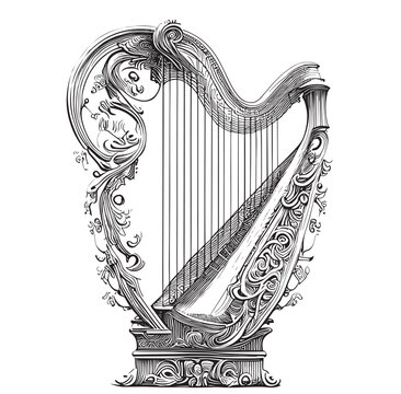 Harp Drawing Images – Browse 15,347 Stock Photos, Vectors, and Video |  Adobe Stock