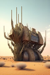 Futuristic desert house concept