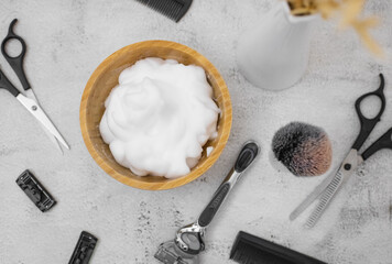 A set of items for shaving your beard.