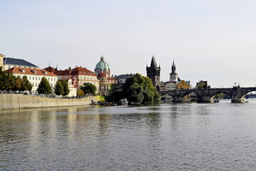Obraz premium Bridges and sights of Prague.