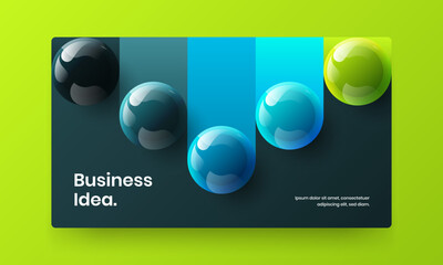 Abstract corporate cover vector design illustration. Multicolored 3D balls pamphlet layout.