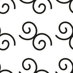 Seamless vector pattern with curls for use in design