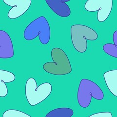 Valentines hearts seamless cartoon pattern for wrapping and kids clothes print and fabrics and gift box