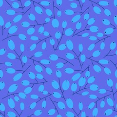 Fruit harvest seamless berries and branches pattern for wrapping paper and fabrics and linens and kids clothes print