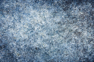 Blue metal background. Scratched iron surface. Metal rust texture. Grunge peeling paint background. Dirty industrial steel pattern. Corroded iron surface. Grainy metal texture. Worn vintage design.