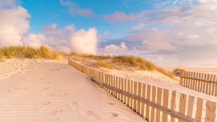 Timelapse shot of a beach