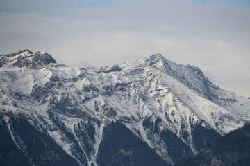 Fototapeta na wymiar snow covered mountains in winter