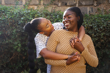 Sisters hugging