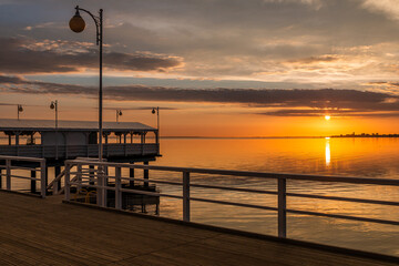 sunset at the pier