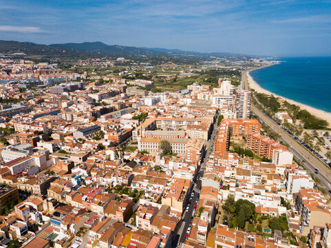 Image of picturesque seascape of Mataro in the Spain.