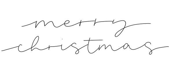 Merry Christmas fineline handlettering