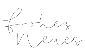 Frohes Neues fineline handlettering