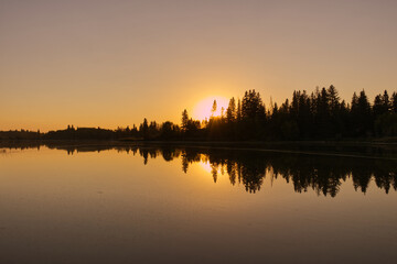 A Beautiful Summer Evening at Elk Island National Park
