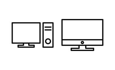 Computer icon vector for web and mobile app. computer monitor sign and symbol