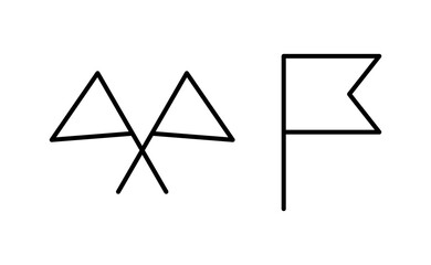 Flag icon vector for web and mobile app. Gps location pin map. Location marker symbol.