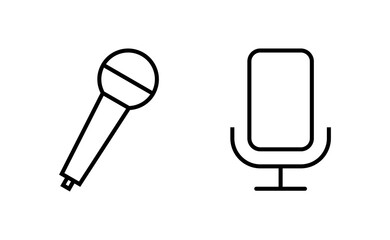 Microphone icon vector for web and mobile app. karaoke sign and symbol