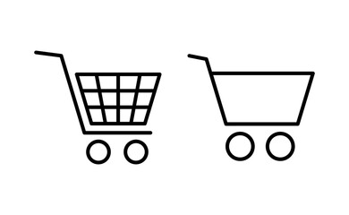 Shopping icon vector for web and mobile app. Shopping cart sign and symbol. Trolley icon