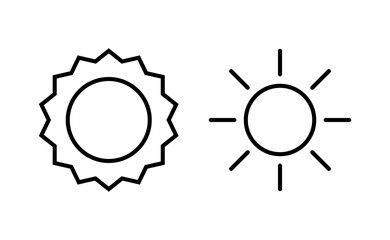 Sun icon vector for web and mobile app. Brightness sign and symbol.