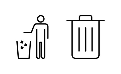 Trash icon vector for web and mobile app. trash can icon. delete sign and symbol.