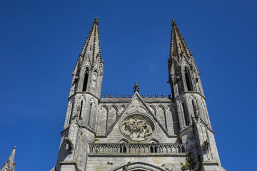 Fototapeta premium Abbey of St. Martin, Laon. Abbey established in the 12th Century by bishop of Laon, Barthуlemy of Jur. Laon, Aisne department, Hauts-de-France, northern France.