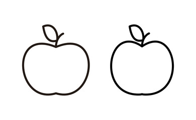 Apple icon vector for web and mobile app. Apple sign and symbols for web design.