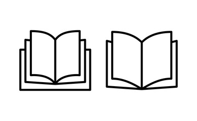 Book icon vector for web and mobile app. open book sign and symbol. ebook icon