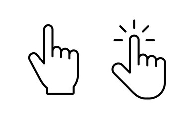 Hand cursor icon vector for web and mobile app. cursor sign and symbol. hand cursor icon clik