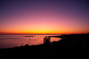 sunset over the sea