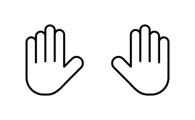 Hand icon vector for web and mobile app. hand sign and symbol. hand gesture