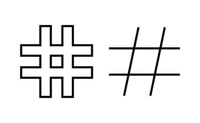 Hashtag icon vector for web and mobile app. hashtag sign and symbol