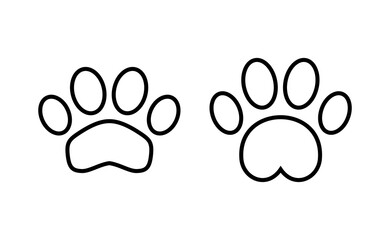 Paw icon vector for web and mobile app. paw print sign and symbol. dog or cat paw