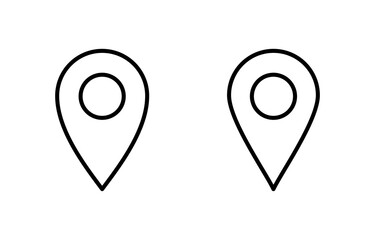 Pin icon vector for web and mobile app. Location sign and symbol. destination icon. map pin