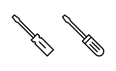 Screwdriver icon vector for web and mobile app. tools sign and symbol