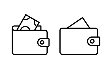 Wallet icon vector for web and mobile app. wallet sign and symbol