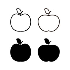 Apple icon vector for web and mobile app. Apple sign and symbols for web design.