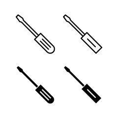 Screwdriver icon vector for web and mobile app. tools sign and symbol