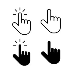 Fototapeta premium Hand cursor icon vector for web and mobile app. cursor sign and symbol. hand cursor icon clik