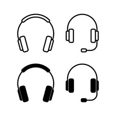 Fototapeta premium Headphone icon vector for web and mobile app. headphone sign and symbol