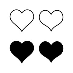 Love icon vector for web and mobile app. Heart sign and symbol. Like icon vector.