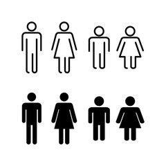 Man and woman icon vector for web and mobile app. male and female sign and symbol. Girls and boys