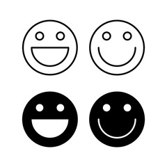 smile icon vector for web and mobile app. smile emoticon icon. feedback sign and symbol
