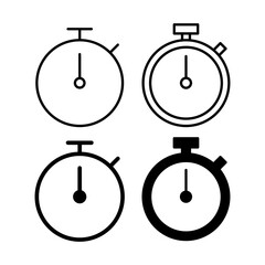 stopwatch icon vector for web and mobile app. Timer sign and symbol. Countdown icon. Period of time
