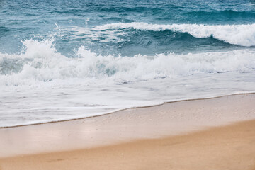 View of beautiful sea with waves, closeup