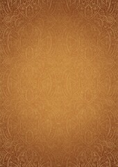 Hand-drawn unique abstract ornament. Light yellow on a darker yellow background, with vignette of same pattern in golden glitter on a darker background color. Paper texture. A4. (pattern: p08-2e)