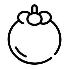 mangosteen line icon