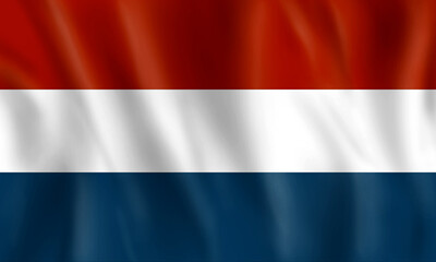 The flag of Holland or the Netherlands.