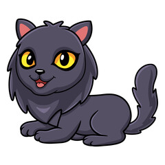 Cute highland fold cat cartoon