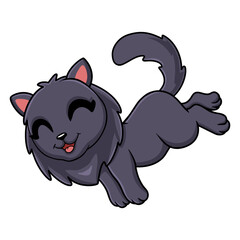 Cute highland fold cat cartoon