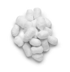 Soft cotton balls on light background