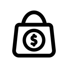 Purchase icon - vector illustration . Bag, Buy, Payment, Purchase, Shop, Shopping, Money, Pay, line, outline, icons .